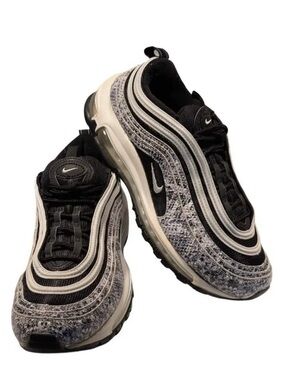 Nike Black Silver Marble-Patterned Air Max 97 Sneakers
